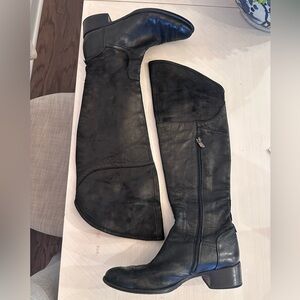Alberto Fermani Black Leather over the knee Boots sz 40